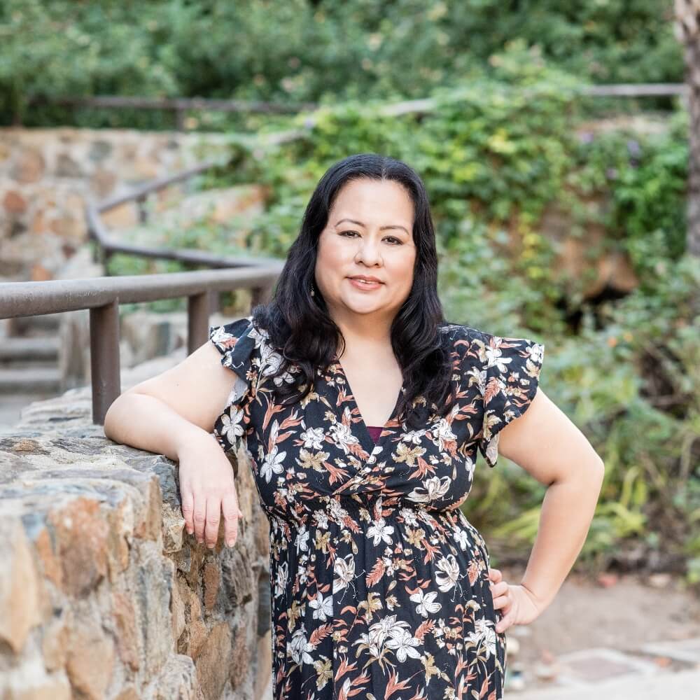 Frances in Balboa Park Gardens